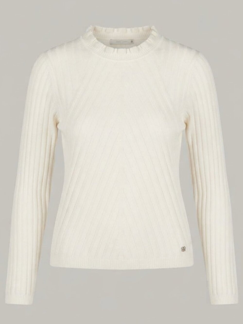 Basler Cream Ribbed Knit Sweater US 6 Long Sleeve, Clean girl aesthetic